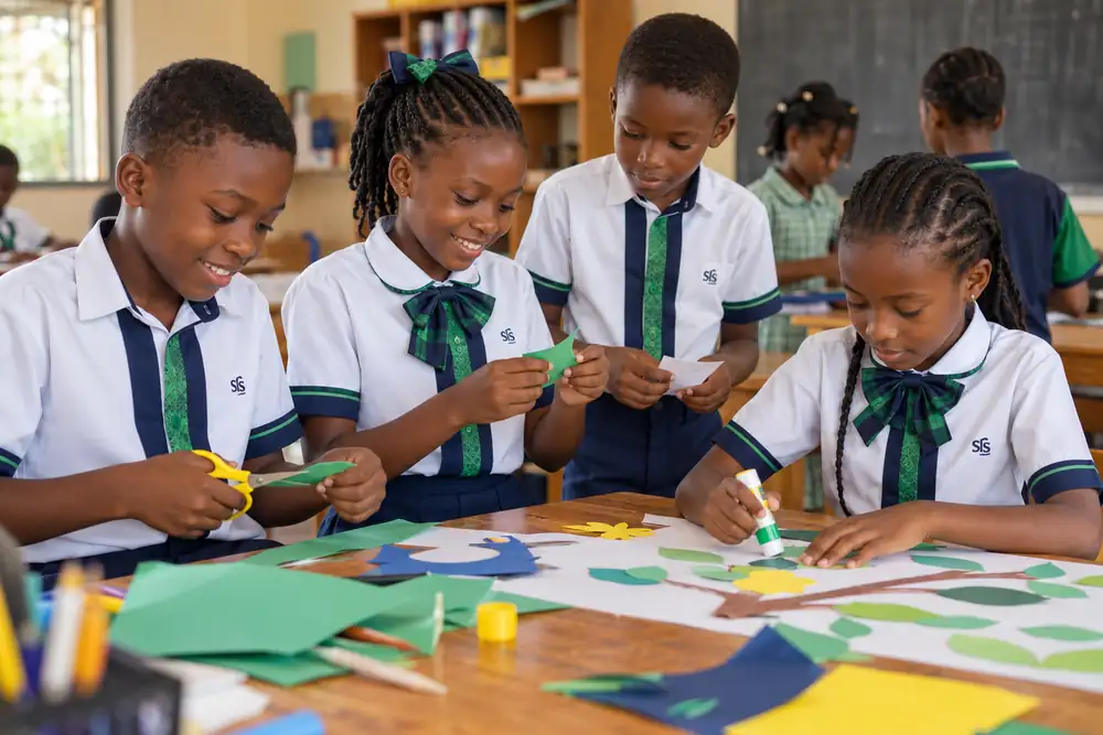 Pupils taking part in an after-school club