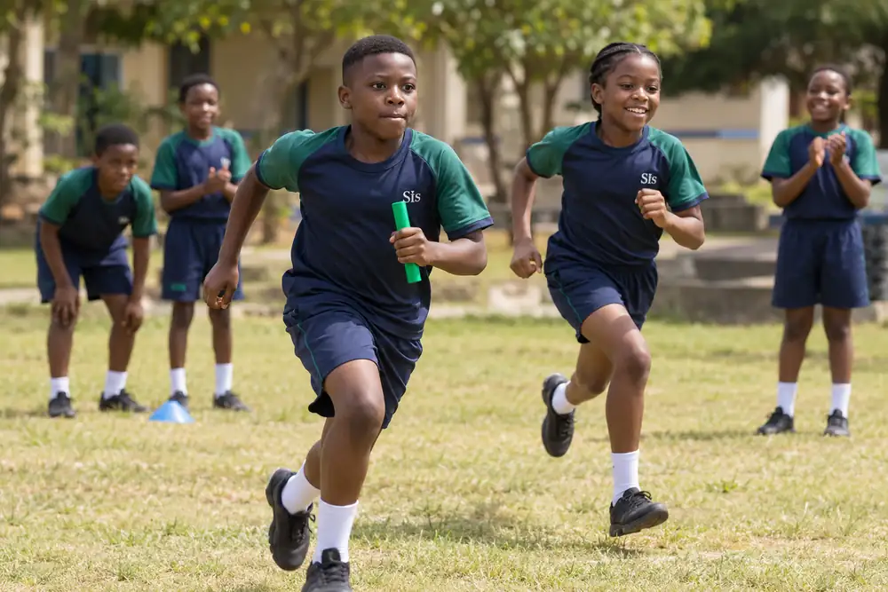 Pupils competing at inter-house sports